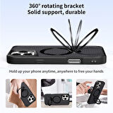 Gpack Apple iPhone 14 Plus Kılıf Karbon Fiber Magsafeli Standlı Alp Kapak