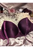 UMT Underwear Lazer Kesim Mor Hayalet Sütyen