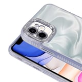 Gpack Apple iPhone 12 Kılıf Parlak Taş Detaylı Airbagli Esila Kapak