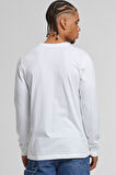 Nike Sportswear Clup Icon Futura Erkek Beyaz Pamuklu Kumaş Uzun Kollu T-Shirt