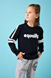 Equality Nakış Detaylı Erkek Çocuk Sweatshirt Lacivert