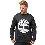 Timberland Tree Logo Crew Neck  Erkek Siyah Sweatshirt TB0A2BJ8N921