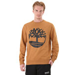 B0A2BJ8P571-R Timberland Core Logo Crew Bb Erkek Sweatshirt Kahve