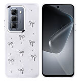 Gpack İnfinix Hot 50 4G uyumlu Kılıf Kenarlar Airbagli Simli Şeffaf Kutup Kapak