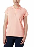 Columbia 911049-5017 Polo Yaka Normal Kalıp Düz Pembe Kadın Polo T-Shirt