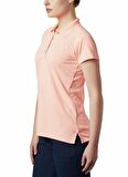 Columbia 911049-5017 Polo Yaka Normal Kalıp Düz Pembe Kadın Polo T-Shirt
