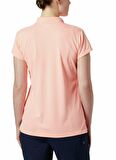 Columbia 911049-5017 Polo Yaka Normal Kalıp Düz Pembe Kadın Polo T-Shirt