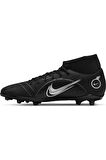 Nike Mercurial Superfly 8 Club Fg-Mg Soccer Shoes Erkek Çoraplı Çoklu Zemin Siyah Krampon 
