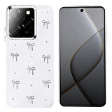 Gpack İnfinix Hot 40 uyumlu Kılıf Kenarlar Airbagli Simli Şeffaf Kutup Kapak