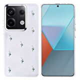 Gpack Xiaomi Redmi Note 13 Pro 4G uyumlu Kılıf Kenarlar Airbagli Simli Şeffaf Kutup Kapak