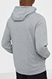 Nike Dri-Fit Full Zip Training Hoodie Gri Erkek Spor Sweatshrirt 