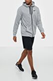Nike Dri-Fit Full Zip Training Hoodie Gri Erkek Spor Sweatshrirt 