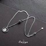 Otantik Taç Gümüş Kolye