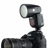 Godox V1 Nikon Flash Kit (Yuvarlak Kafa)