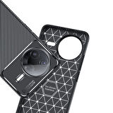 Gpack Xiaomi Poco F7 Pro uyumlu Kılıf Negro Karbon Görünümlü Silikon