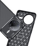 Gpack Xiaomi Poco F7 Ultra uyumlu Kılıf Negro Karbon Görünümlü Silikon