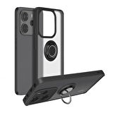 Gpack Xiaomi Redmi Note 14 uyumlu Kılıf Montreal Yüzüklü Mıknatıslı Kamera Korumalı Silikon
