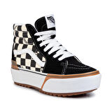 Kadın Keten Ayakkabı VN0A4BTWVLV1 VANS UA SK8-Hi Stacked (Checkerboard) multi/true white