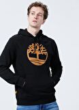 Timberland Kapüşon Yaka Siyah Erkek Sweatshırt TB0A2BJHP561 Core Logo P/O Hood BB