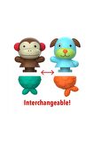 Skip Hop Zoo Banyo Oyuncağı Maymun - Köpek Beyaz