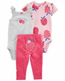 Carters Kız Bebek Çilek Desenli 3'Lü Takım 22Y.CRT.1N042510