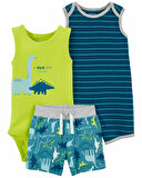 Carters Layette Erkek Bebek 3Lü Set 1N040910Y