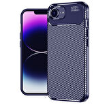 Gpack iPhone 16E uyumlu Kılıf Negro Karbon Görünümlü Desenli Silikon