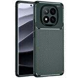 Gpack Xiaomi Redmi Note 14 Pro Plus uyumlu Kılıf Negro Karbon Görünümlü Silikon