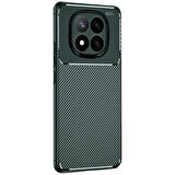 Gpack Xiaomi Redmi Note 14 Pro Plus uyumlu Kılıf Negro Karbon Görünümlü Silikon