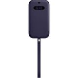 Apple iPhone 12 Pro Max için MagSafe özellikli Deri Zarf Kılıf - Derin Mor - MK0D3ZM/A