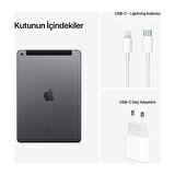 Apple iPad 10.2" Wi-Fi + Cellular 256GB - Uzay Grisi - MK4E3TU/A