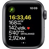 (TEŞHİR) Apple Watch Se Gps, 40MM Uzay Grisi Alüminyum Kasa ve Siyah Spor Kordon MKQ13TU/A