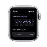 Apple Watch Nike SE GPS, 40mm Gümüş Alüminyum Kasa ve Saf Platin/Siyah Nike Spor Kordon MKQ23TU/A