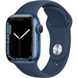 Apple Watch Series 7 GPS, 41mm Mavi Alüminyum Kasa ve Abyss Mavi Spor Kordon -  MKN13TU/A