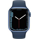 Apple Watch Series 7 GPS, 41mm Mavi Alüminyum Kasa ve Abyss Mavi Spor Kordon -  MKN13TU/A