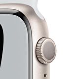 Apple Watch Nike Series 7 GPS, 45mm Yıldız Işığı Alüminyum Kasa ve Saf Platin/Siyah Nike Spor Kordon -  MKNA3TU/A
