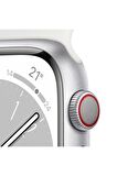 Apple Watch Series 8 GPS CL 41mm Silver Aluminium Case with White Sport Band