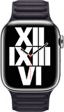 Apple Watch 41 mm Mürekkep Moru Baklalı Model Deri Kayış - M/L - Teşhir