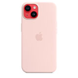 iPhone 14 Silicone Case with MagSafe - Chalk Pink