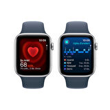 Apple Watch SE GPS 44 mm Gümüş Rengi Alüminyum Kasa ve Fırtına Mavisi Spor Kordon - S/M - MREC3TU/A