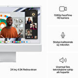iMac 24 inç Retina 4.5K Display Apple M3 Çip 8 Çekirdekli CPU 10 Çekirdekli GPU 512GB SSD MQRK3TU/A - Gümüş
