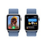 Apple Watch SE GPS + Cellular 40 mm Gümüş Rengi Alüminyum Kasa ve Buz Mavisi Spor Loop - MRGQ3TU/A