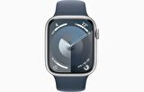 Apple Watch Series 9 GPS 45mm Gümüş Rengi Alüminyum Kasa ve Fırtına Mavisi Spor Kordon - S/M - MR9D3TU/A