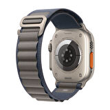 Apple Watch Ultra 2 GPS + Cellular 49 mm Titanyum Kasa ve Mavi Alpine Loop - Küçük Boy - MREK3TU/A