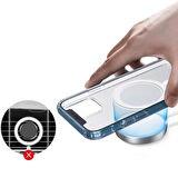 Gpack Apple iPhone 12 Mini uyumlu Kılıf M-Safe Şarj Özellikli Sert PC Embos Kapak
