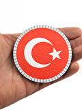 Türkiye Bayrak Yuvarlak - Cırt - Patch - Peç - Arma - 8 cm