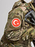 Türkiye Bayrak Yuvarlak - Cırt - Patch - Peç - Arma - 8 cm