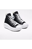 Convers CHUCK TAYLOR ALL STAR MOVE PLATFORM Kadın Günlük Spor Ayakkabı 568497CSiyah-Byz