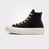 Converse Chuck Taylor All Star Lift Hearts Kadın Siyah Sneaker