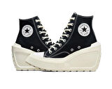 Converse Chuck 70 De Luxe Wedge Hi Kadın Günlük Ayakkabı A06478C Siyah